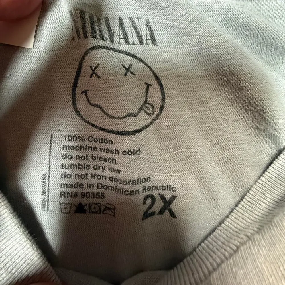 Nirvana grey cotton t shirt size